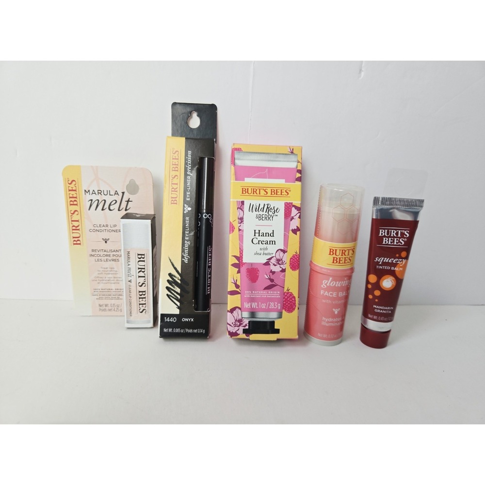 Burts Bees Cosmetic Lot all NEW hand cream face balm eye liner balm